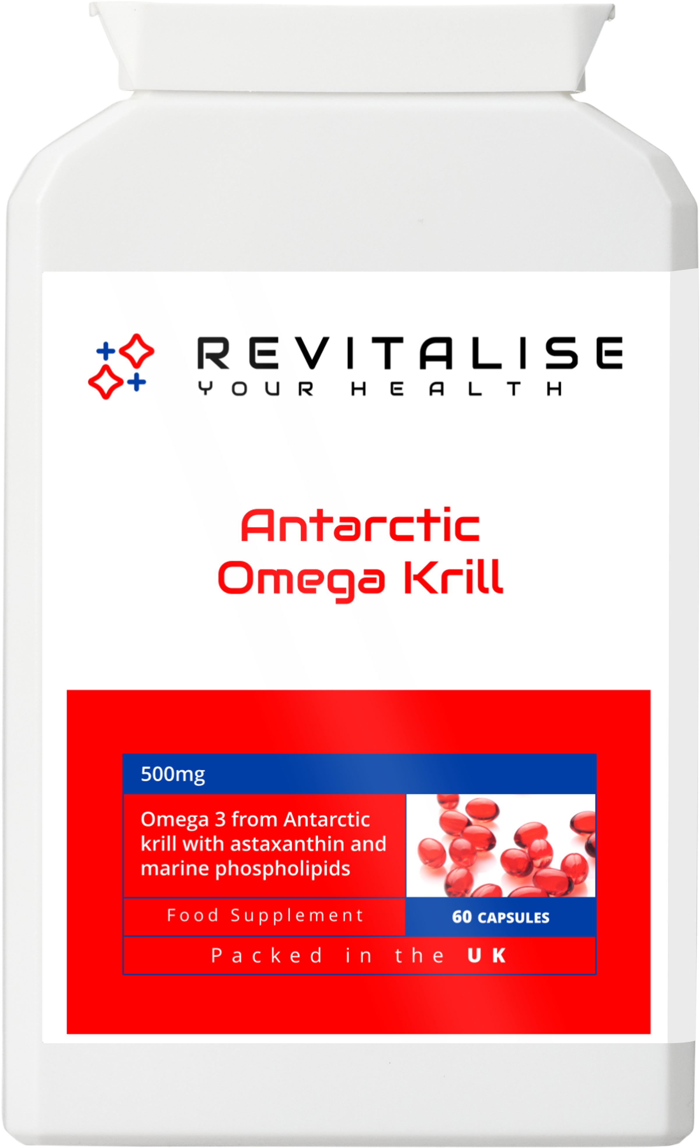 Antarctic Krill Oil — 60 Capsules | Omega 3, EPA, DHA & Astaxanthin
