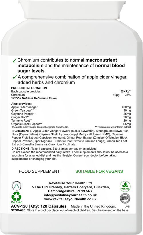 Apple Cider Vinegar Combo — 120 Capsules