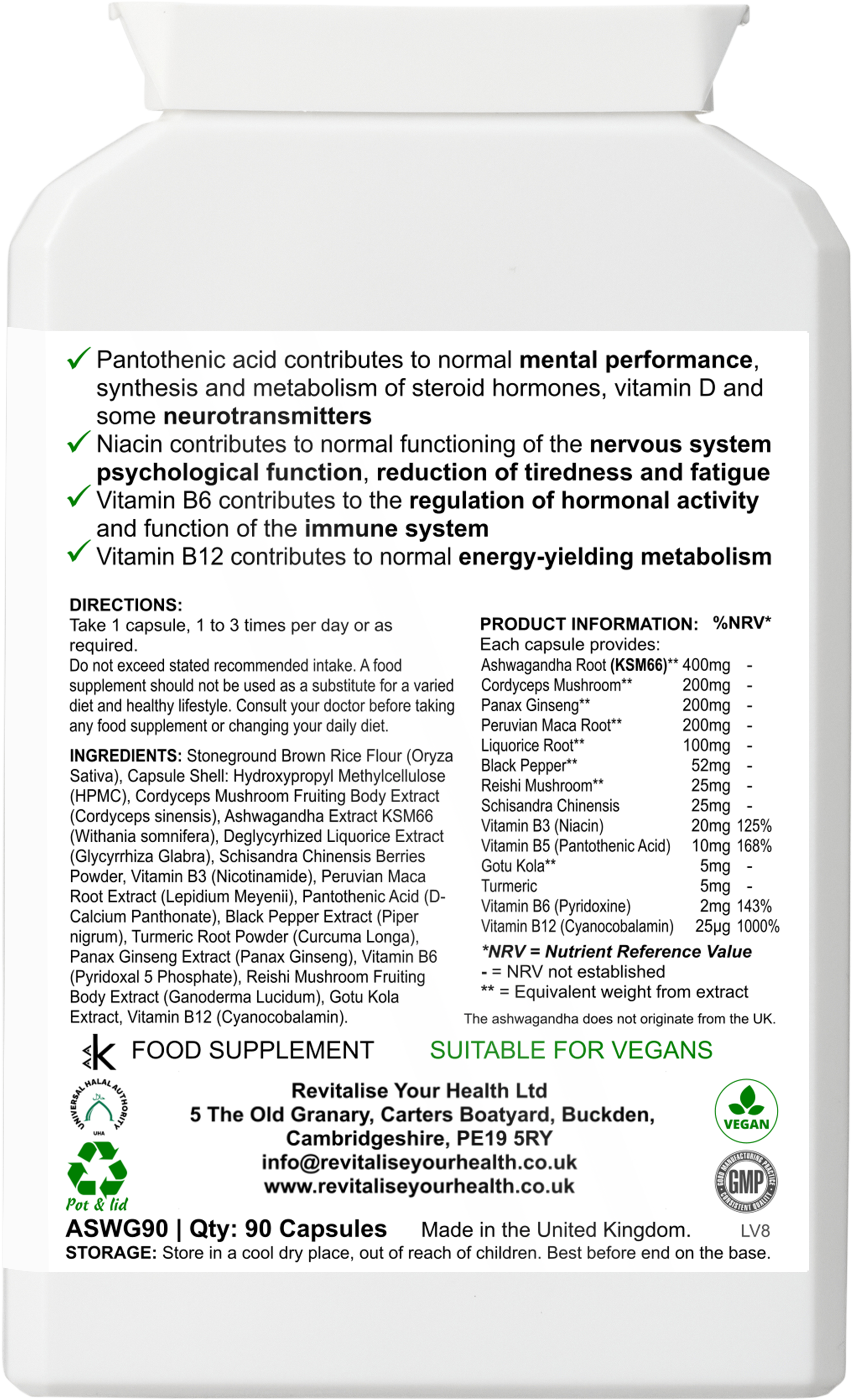 Ashwagandha Multi Complex — 90 Capsules | KSM66 Adaptogen & Stress Support