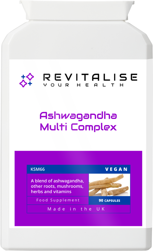 Ashwagandha Multi Complex — 90 Capsules |Botanical, Mushroom & Vitamin Blend
