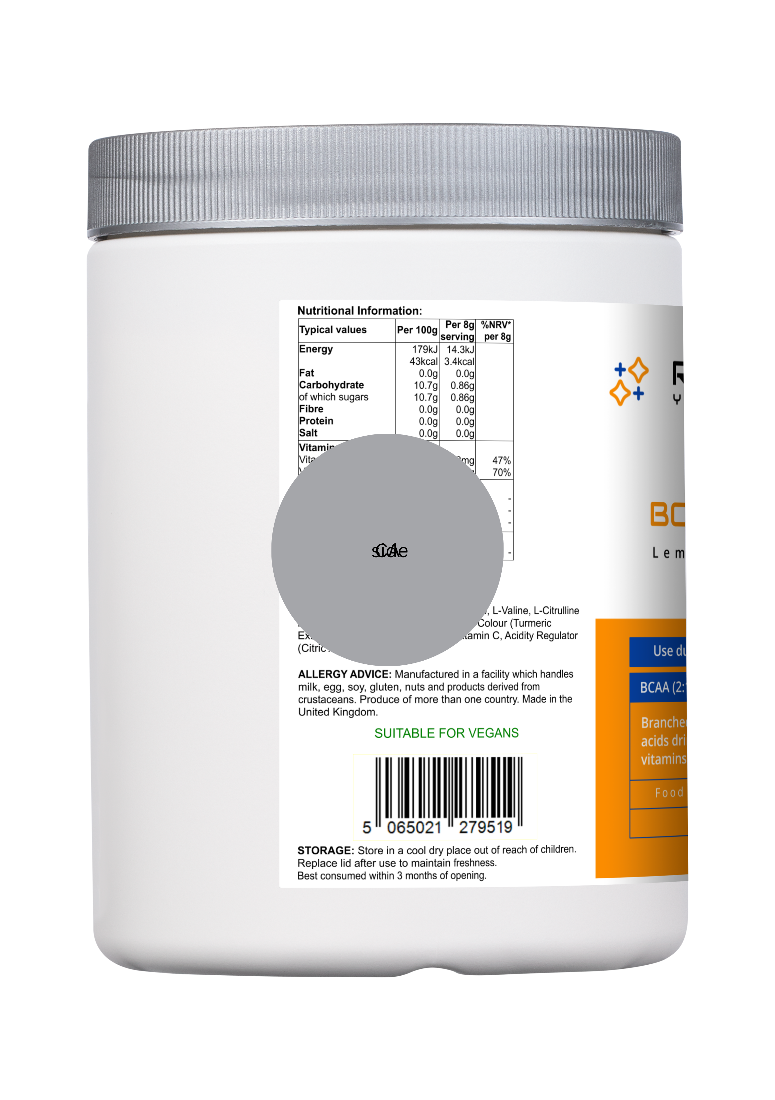 BCAA Amino Mix — Lemon & Lime Flavour Drink Mix with BCAAs, L-Citrulline & Vitamins