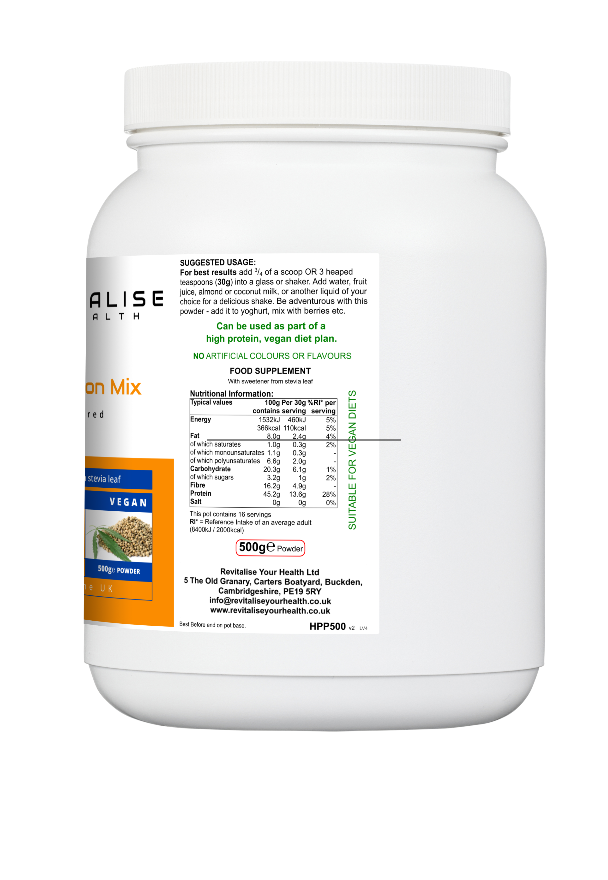 Hemp Fusion Mix — 500g | Organic Hemp Protein Powder