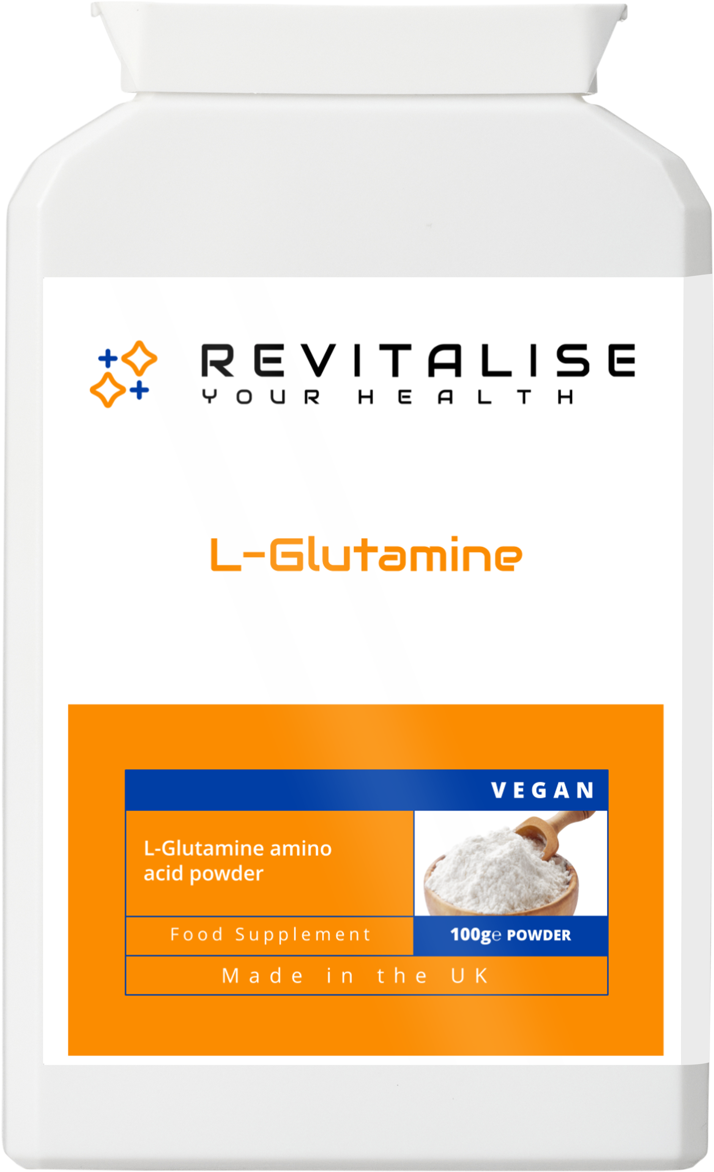 L-Glutamine Amino Acid Powder — 100g | Pure Glutamine Supplement
