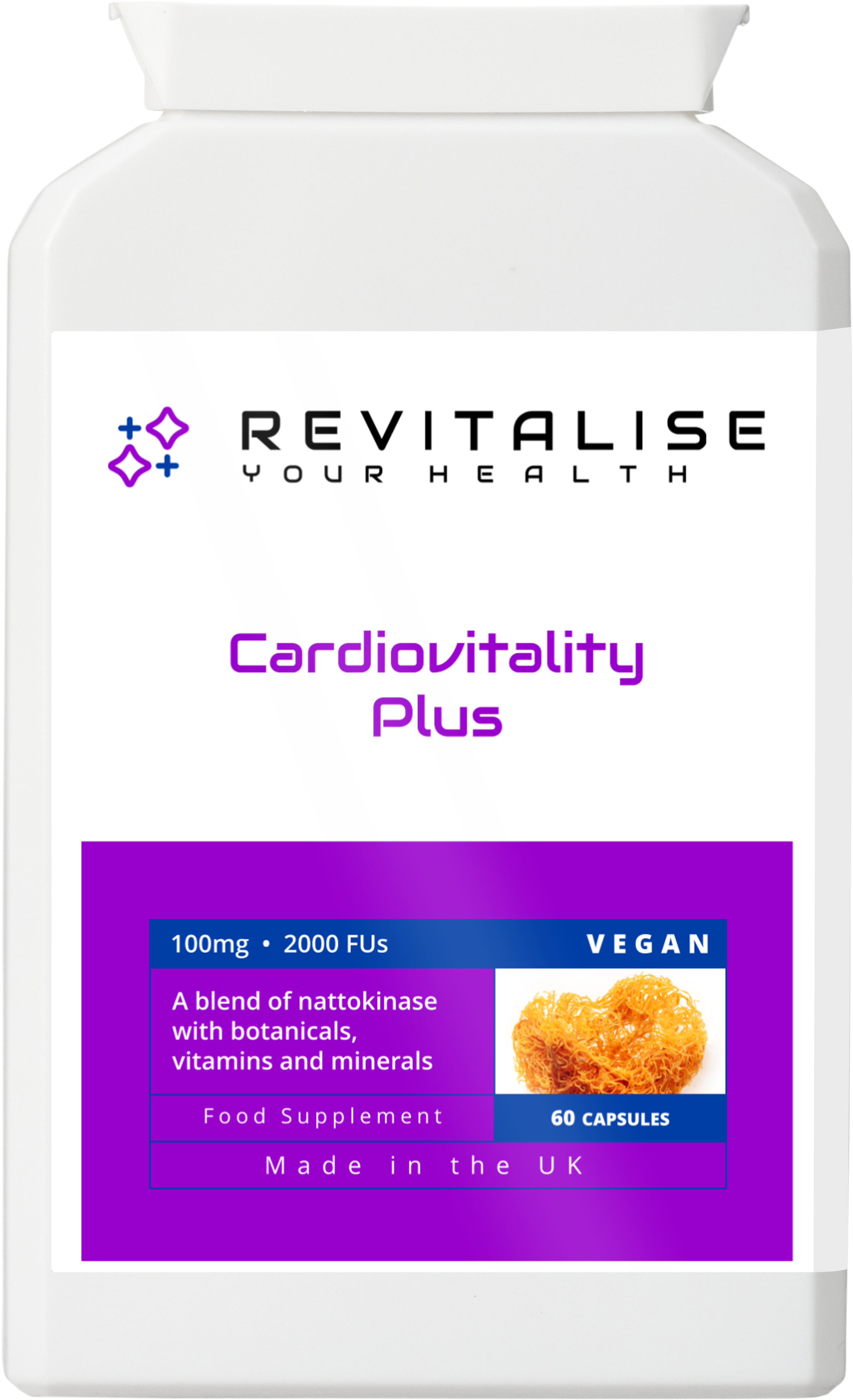 CardioVitality Plus — 60 Capsules | Nattokinase & Botanical Cardiovascular Support
