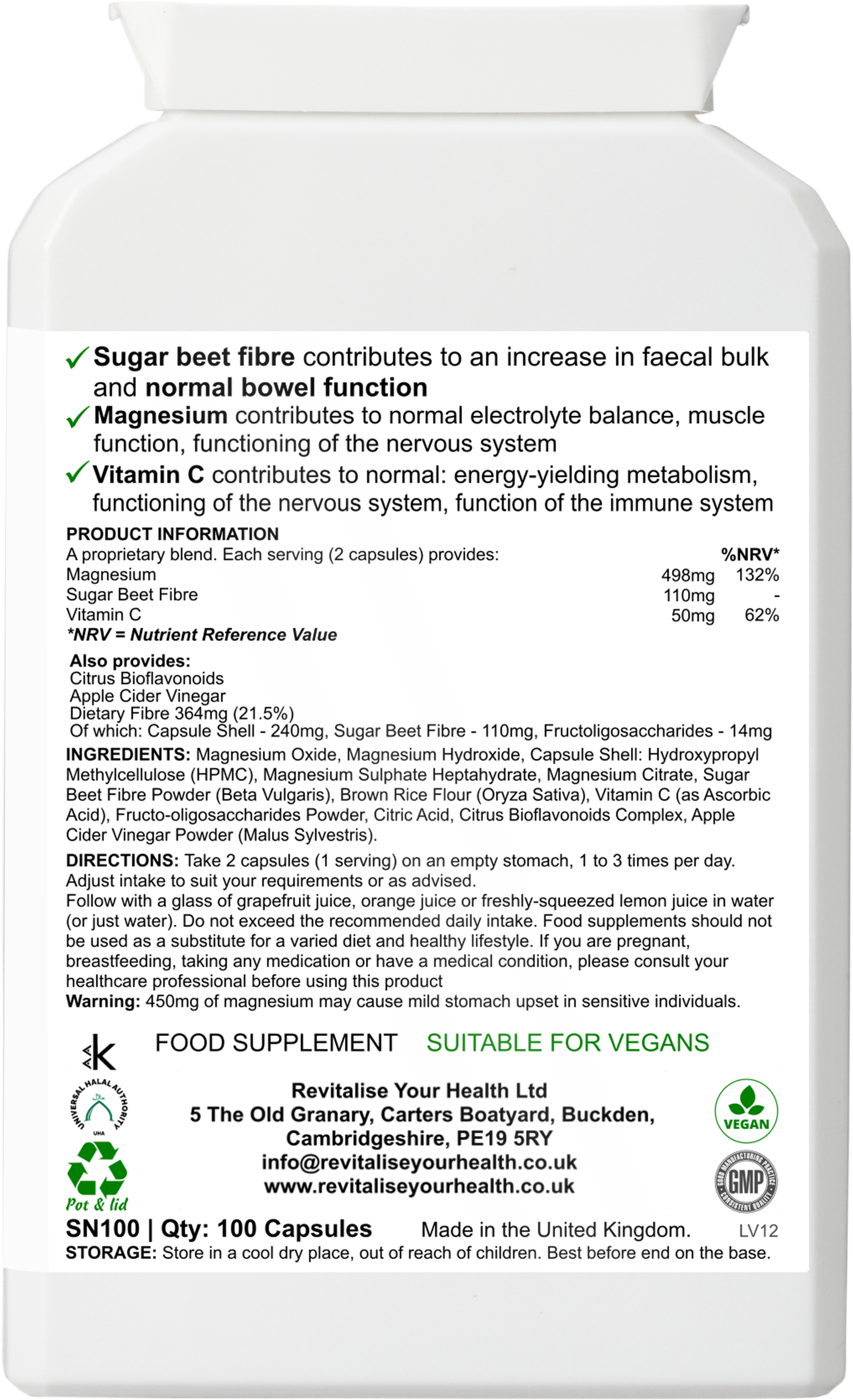 Revitalise Colon Cleanser — 100 Capsules