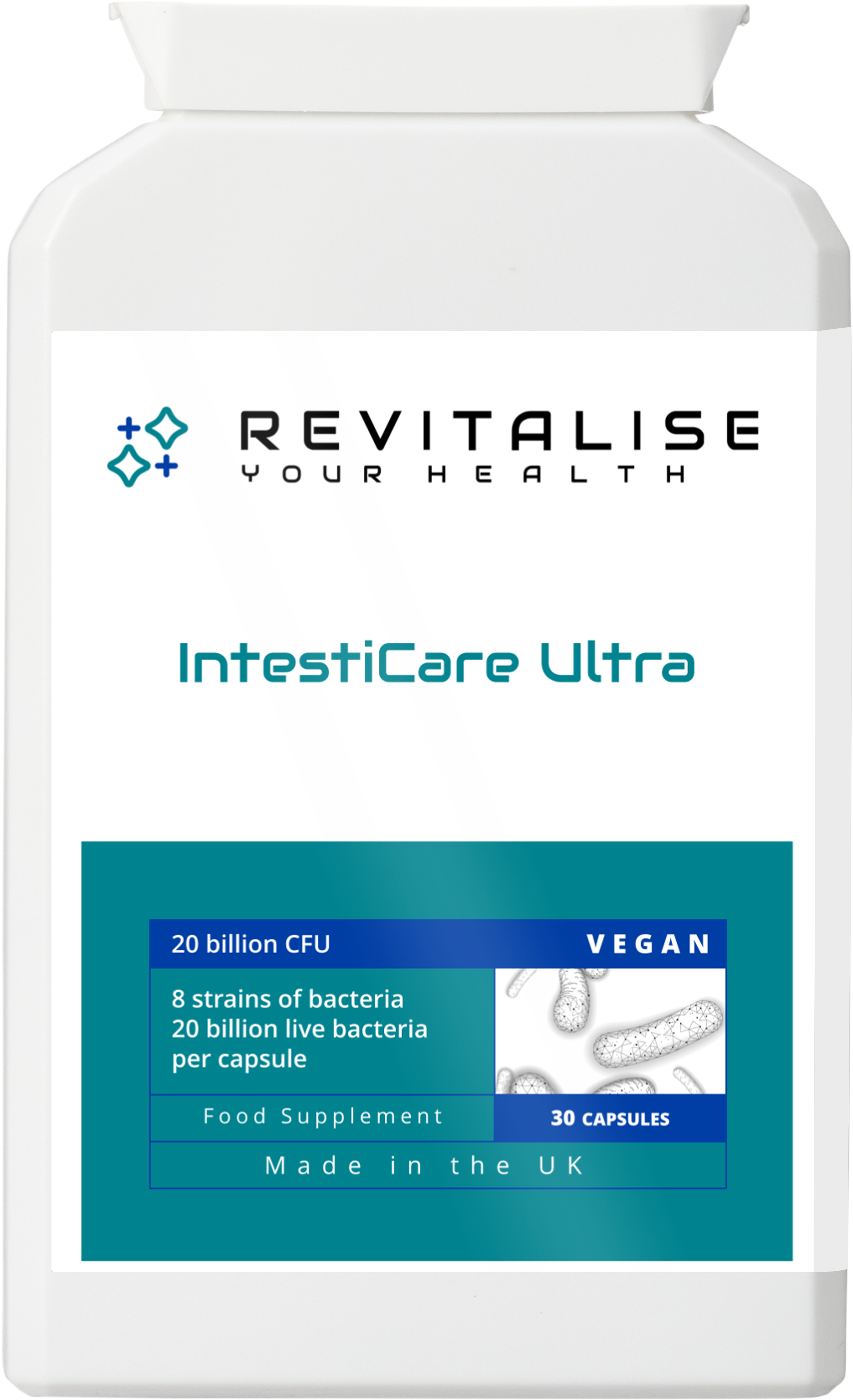 IntestiCare Ultra — 30 Capsules | 20 Billion Multi-Strain Probiotic