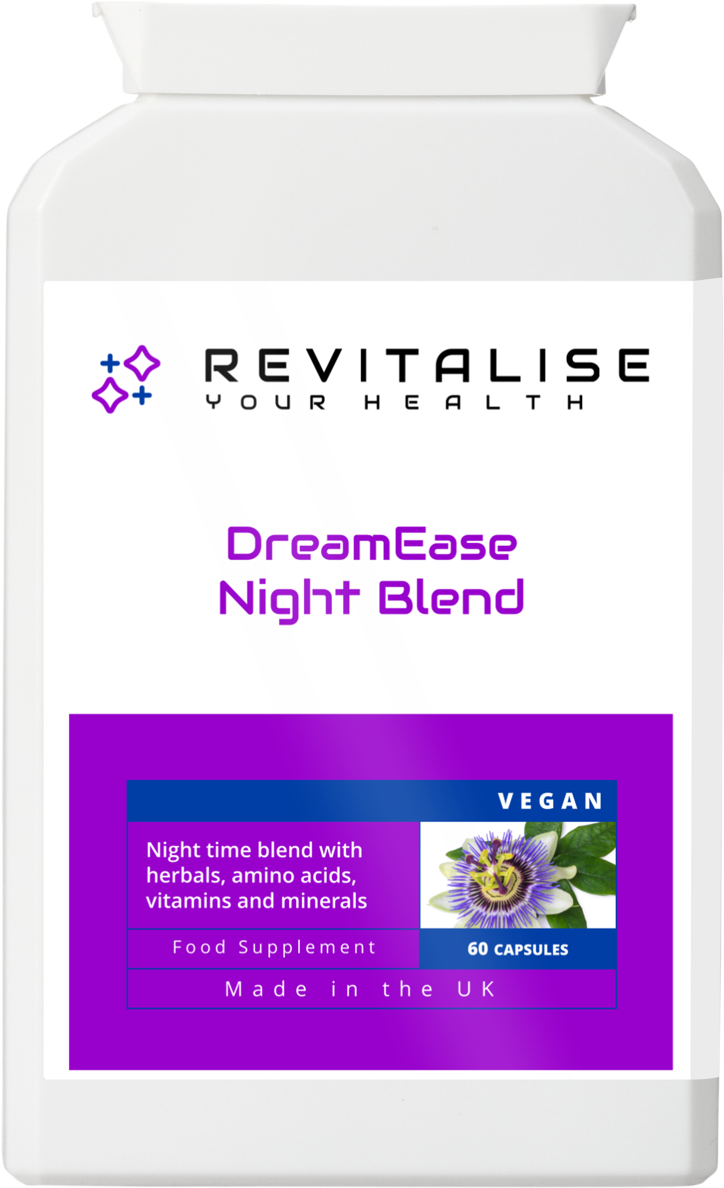 DreamEase Night Blend — 60 Capsules | Herbal Sleep & Relaxation Support