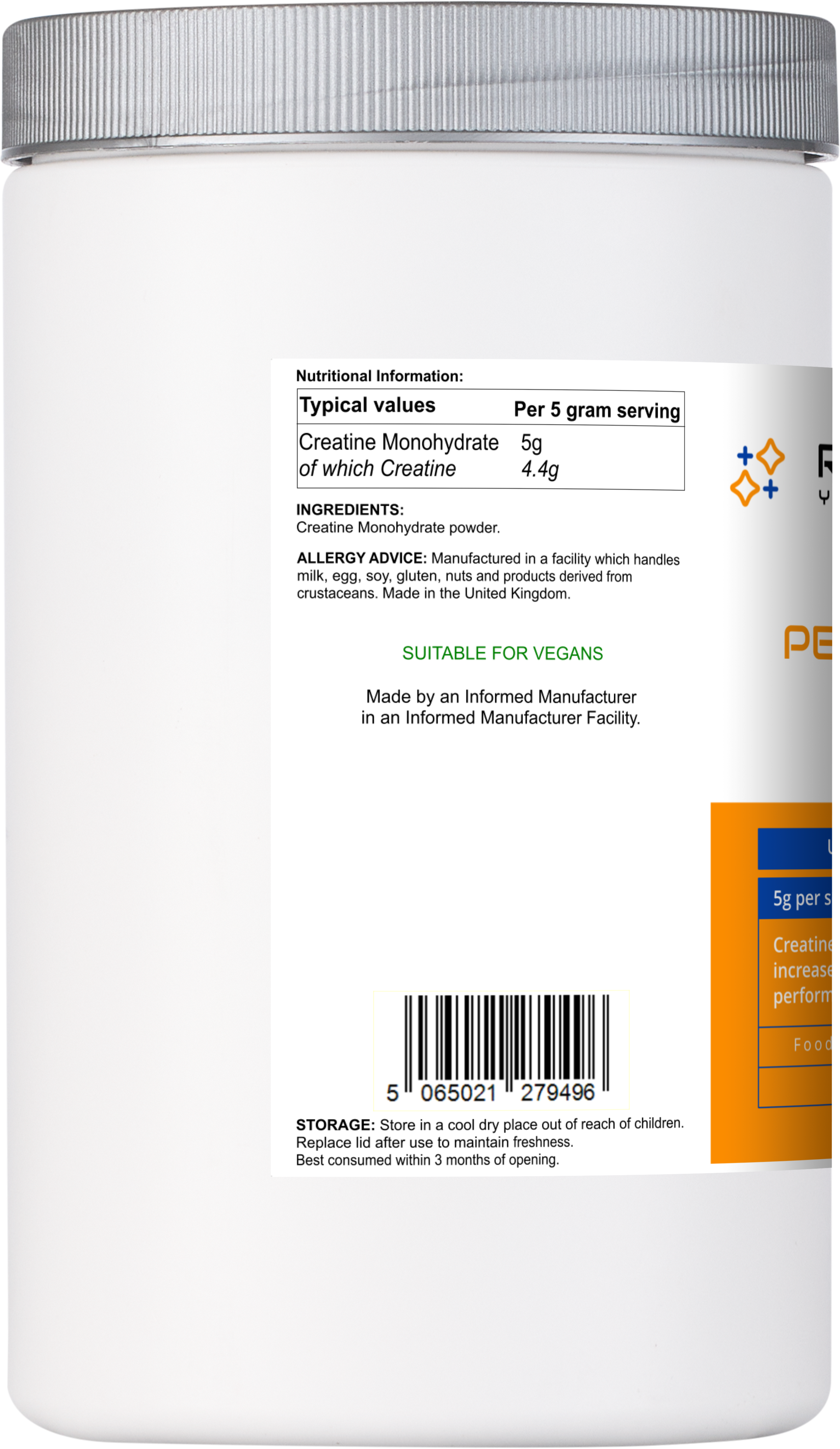 Creatine Monohydrate Powder — Strength, Power & Cellular Energy Support