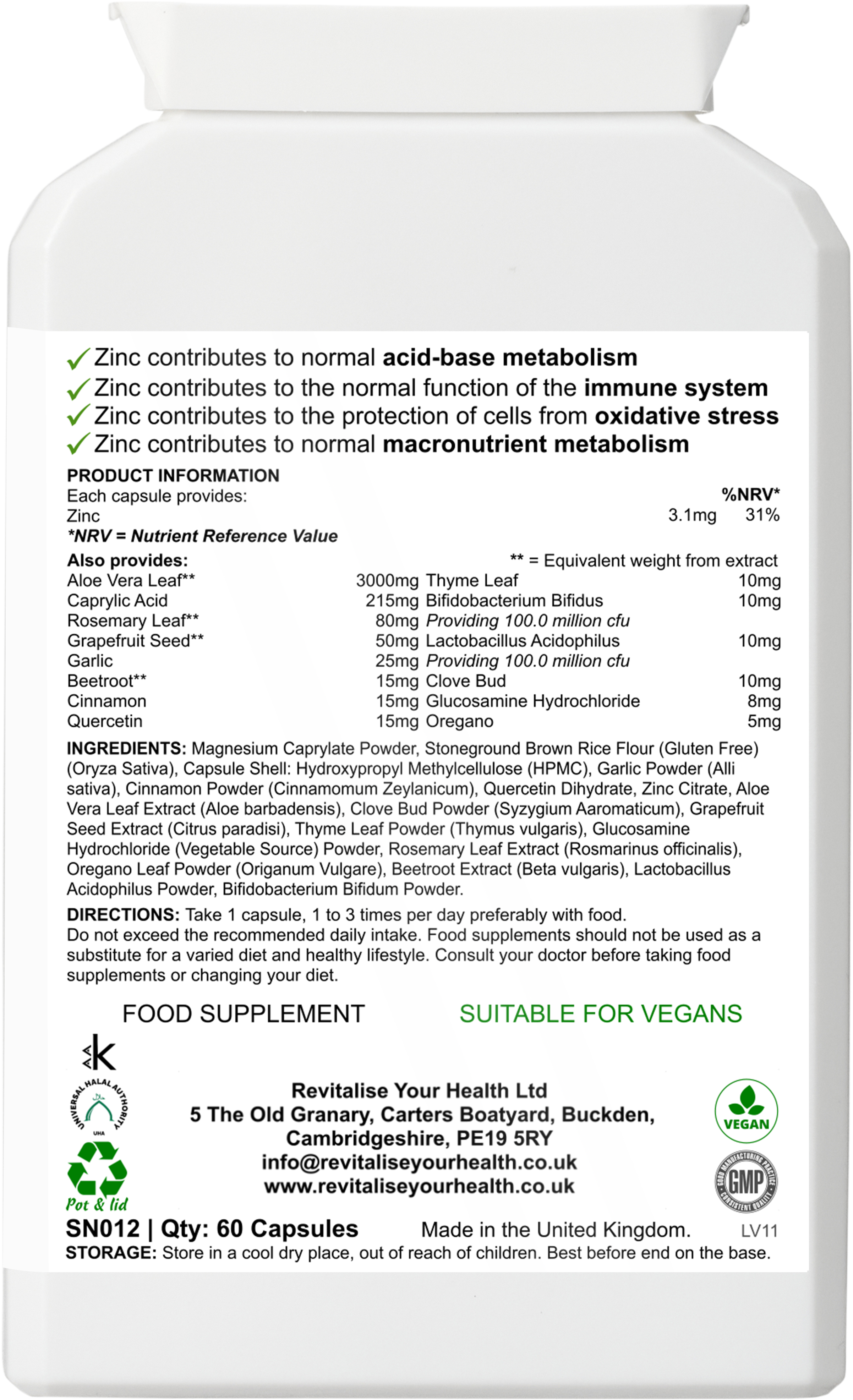 Revitalise Digestive Health — 60 Capsules