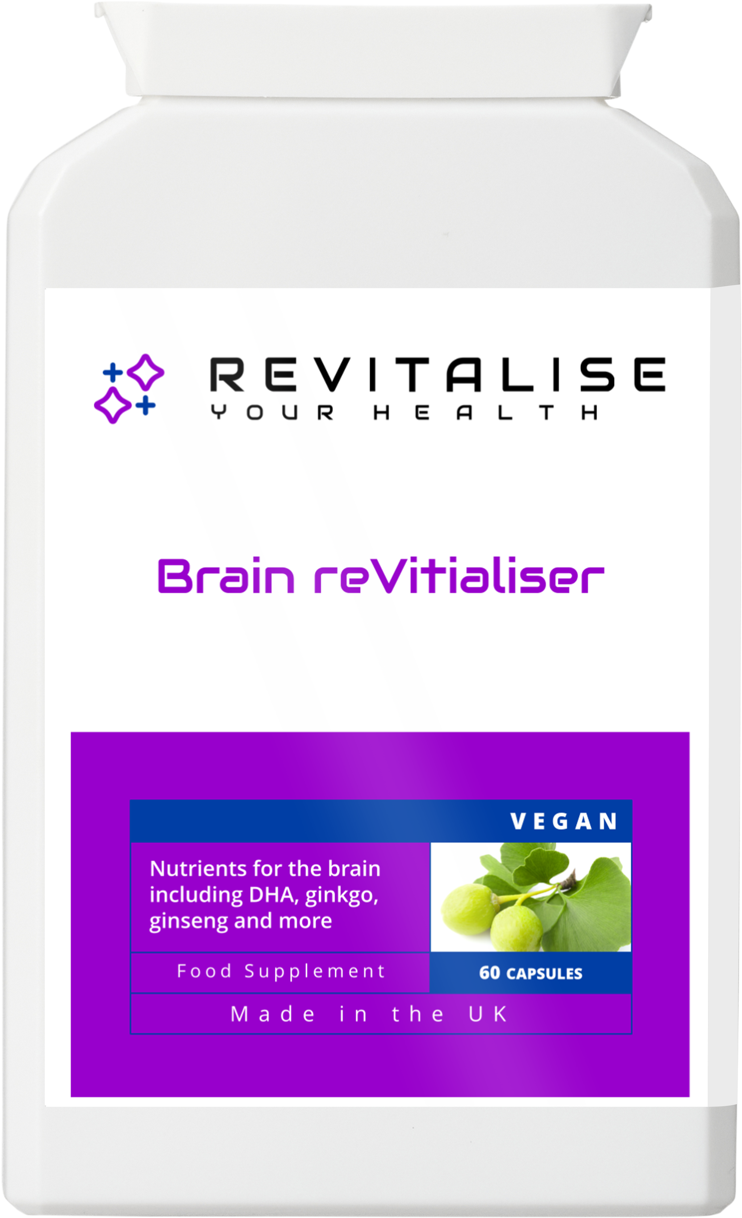 Brain ReVitaliser — 60 Capsules | Mental Performance  & Alertness Formu