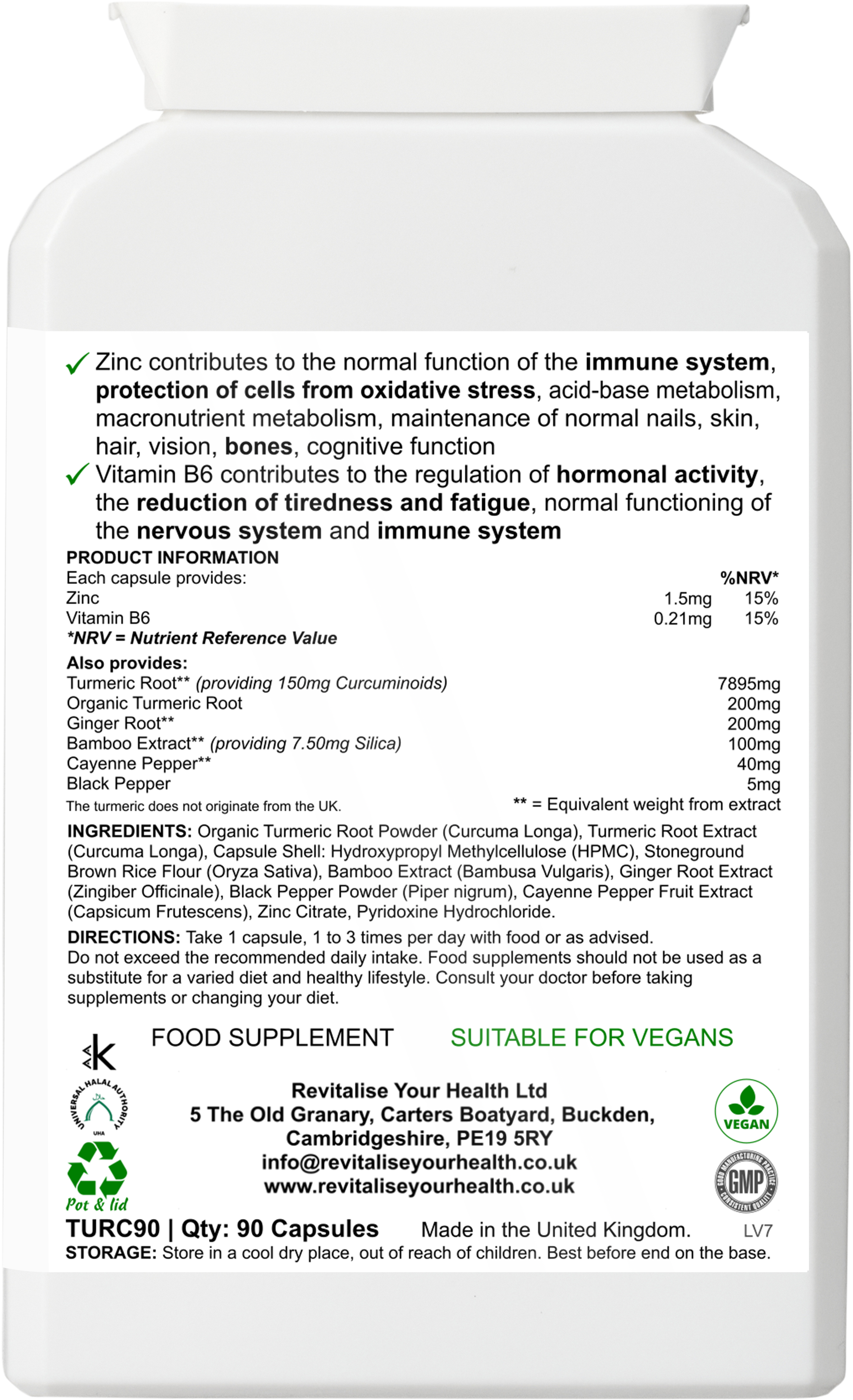Turmeric Synergy Extracts — 90 Capsules | Turmeric & Botanical Complex
