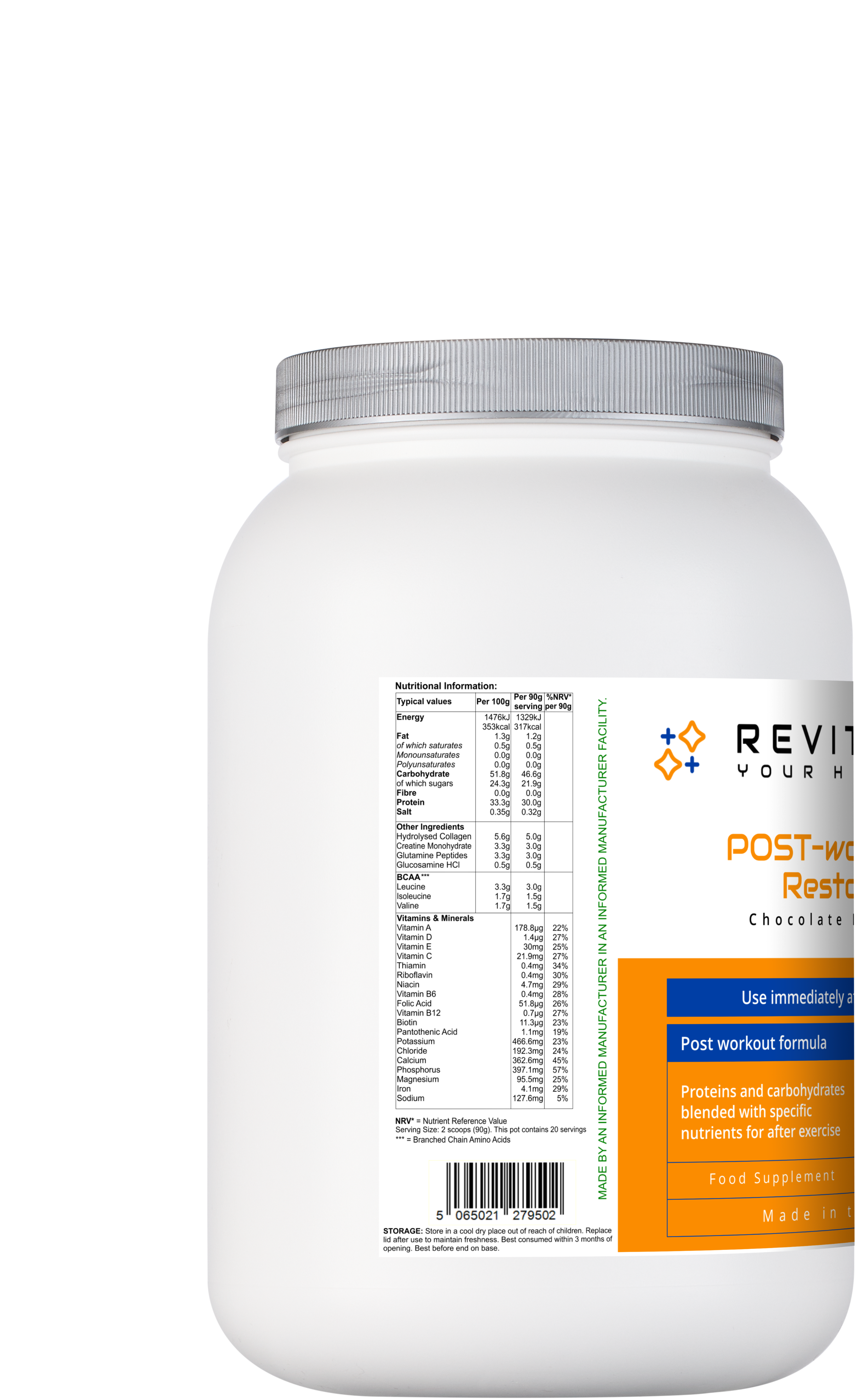 Post-WorkOut Restore — Chocolate Flavour Drink Mix